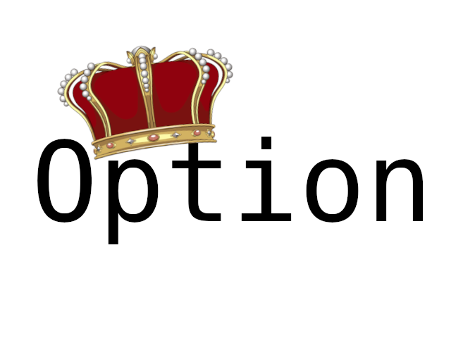 Option wearing a crown